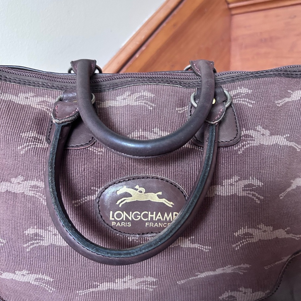 RARE! Vintage Longchamp Brown Top handle bag. - Picture 5 of 10